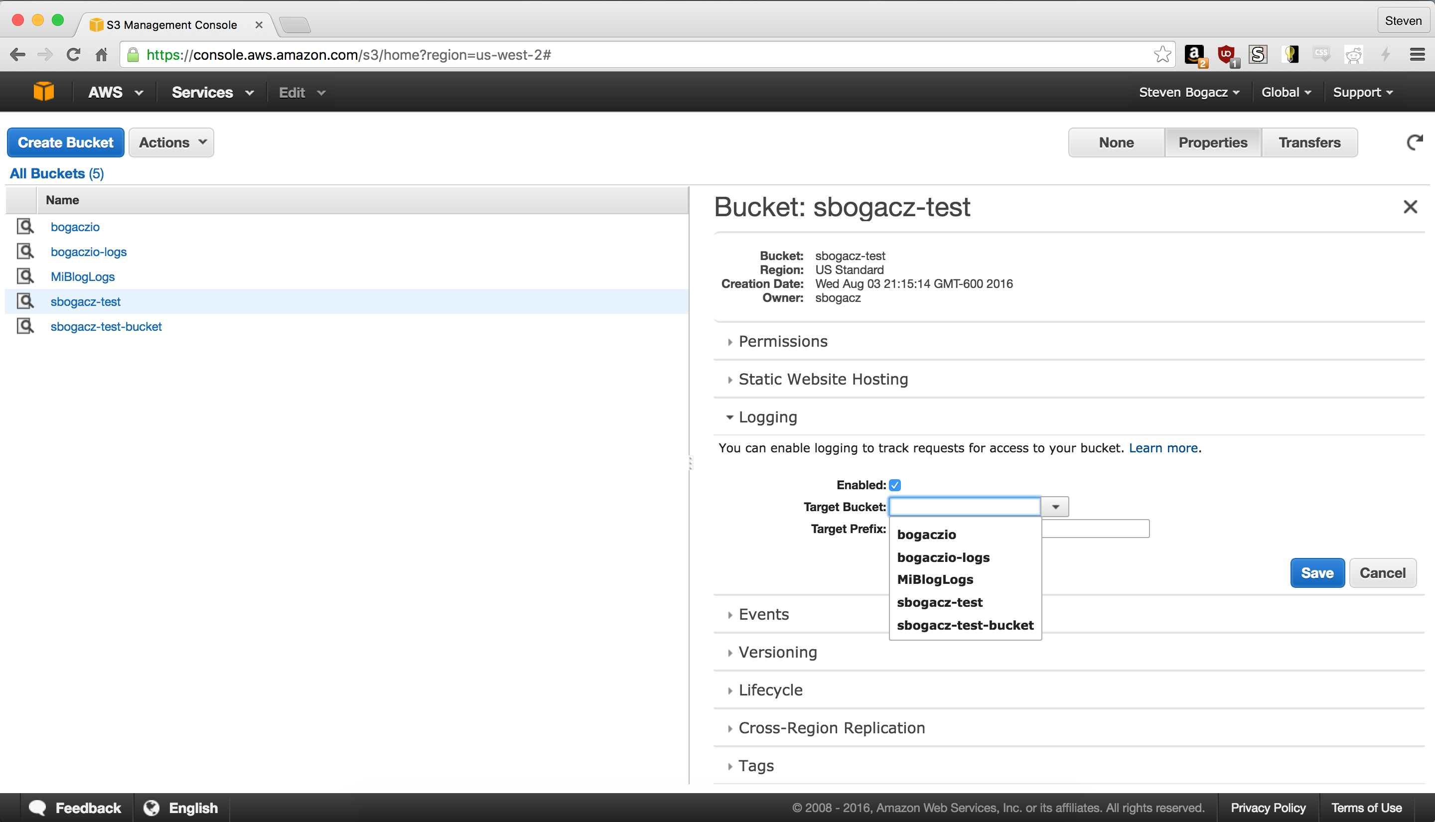 Set up logging alt text